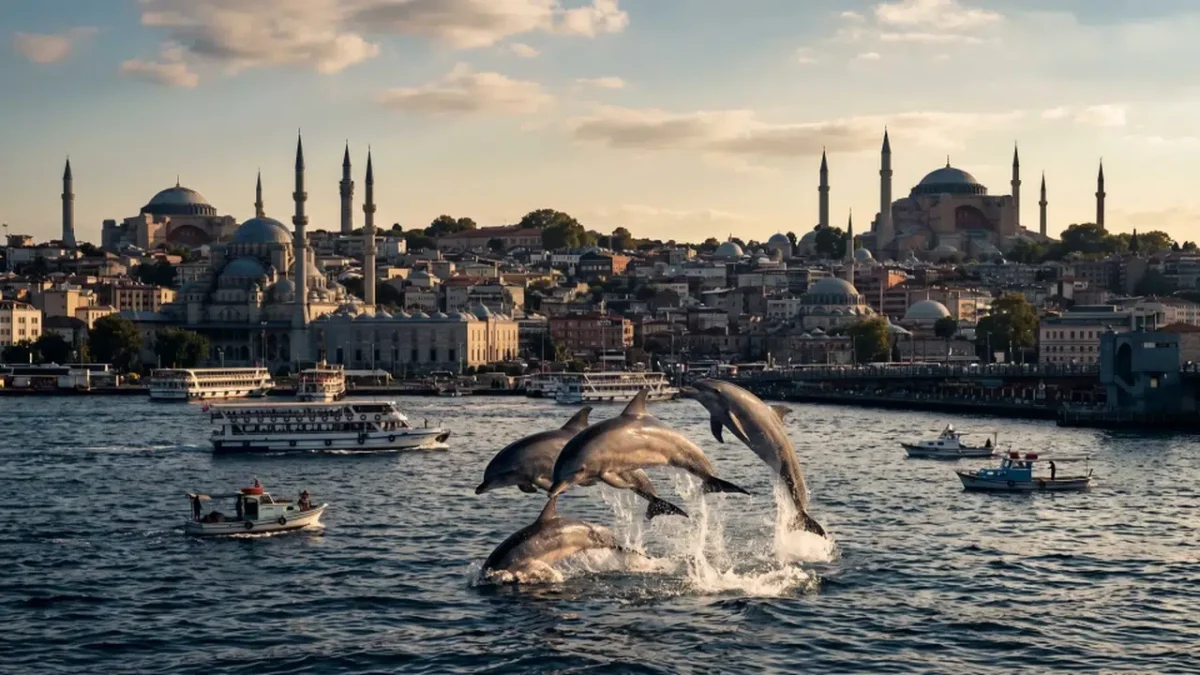 İstanbul Boğazı’nda görülen yunuslar ilgi çekti ?