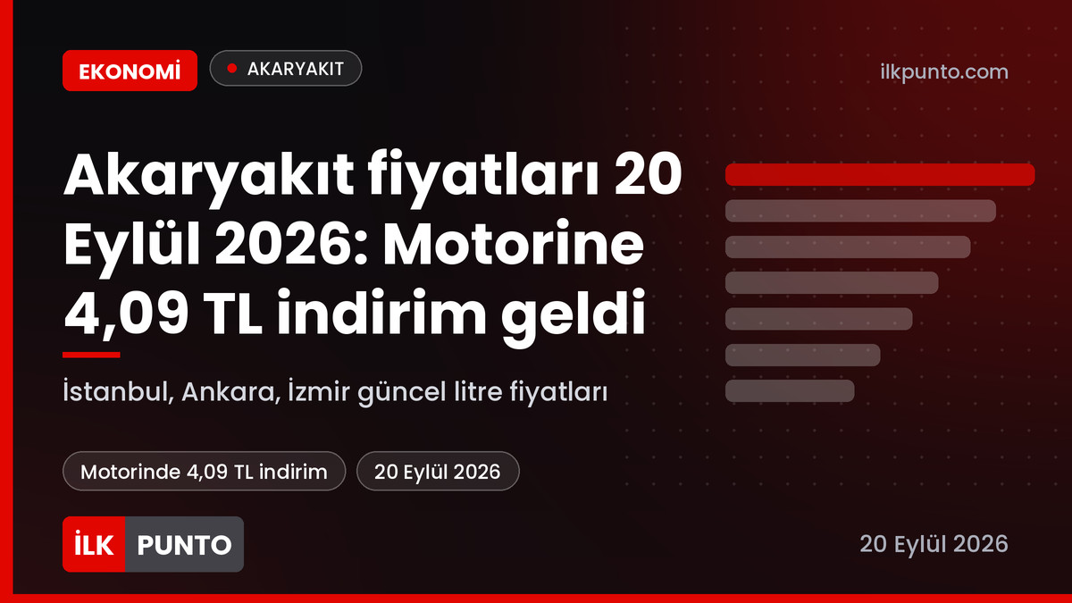 Akaryakıt fiyatları 20 Eylül 2026 motorin indirimi haber görseli