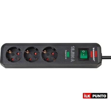 Brennenstuhl Eco Line 13.500 mAh 3'lü Akım Korumalı Priz