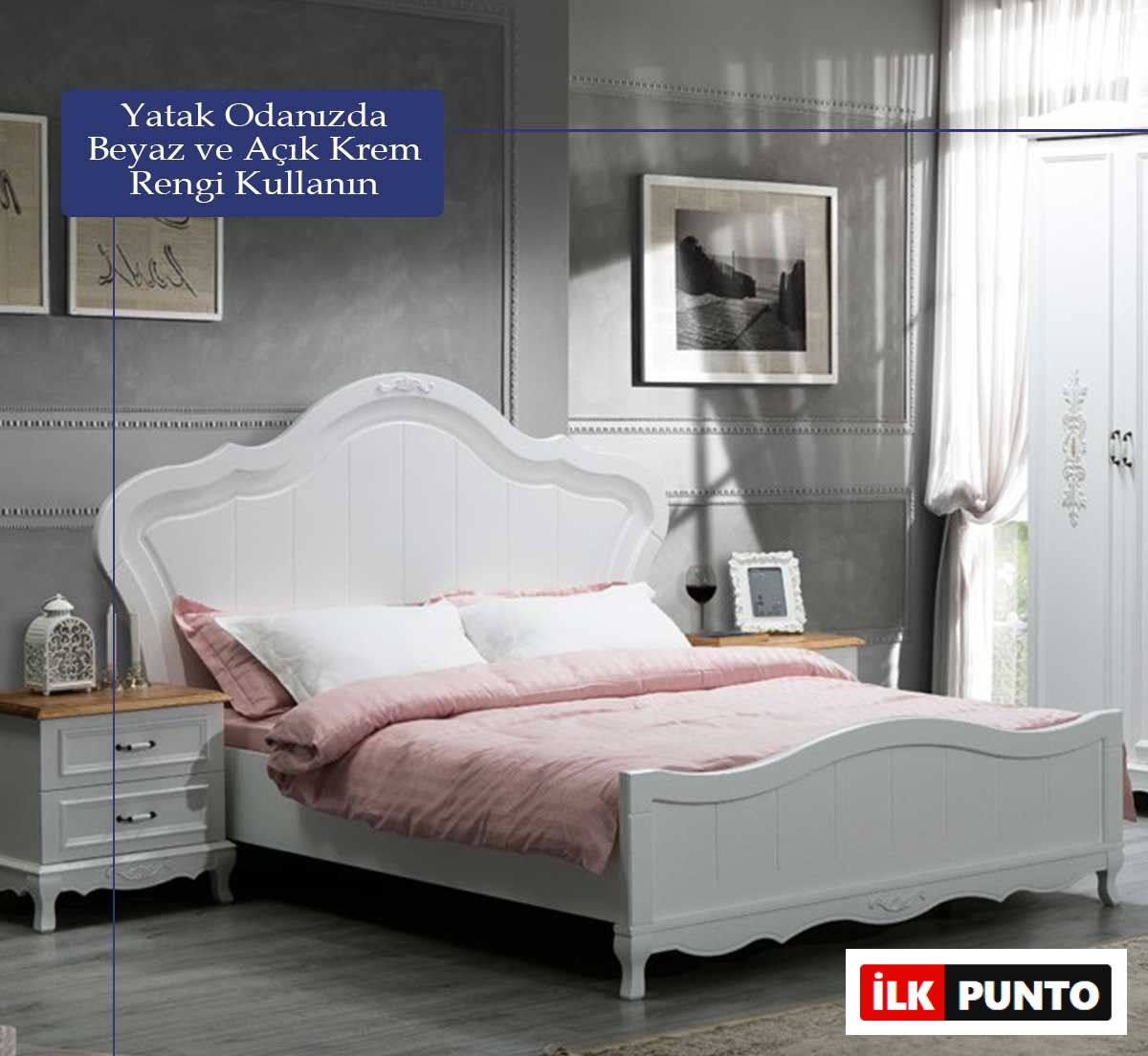 Country tarzı yatak odası dekorasyonu fikri