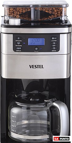 Vestel Taze Öğütücülü Kahve Makinesi Inox