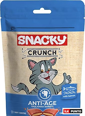 Snacky Crunch Yaşlanma Karşılı Somonlu Kedi Ödülü