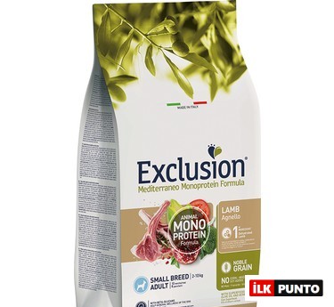Exclusion Monoprotein Düşük Tahıllı Kuzu Etli Ve Narlı Küçük Irk Yetişkin Köpek Maması