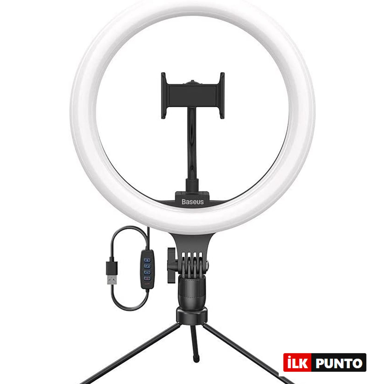 Baseus Halka Işıklı 10 Inch Tripod