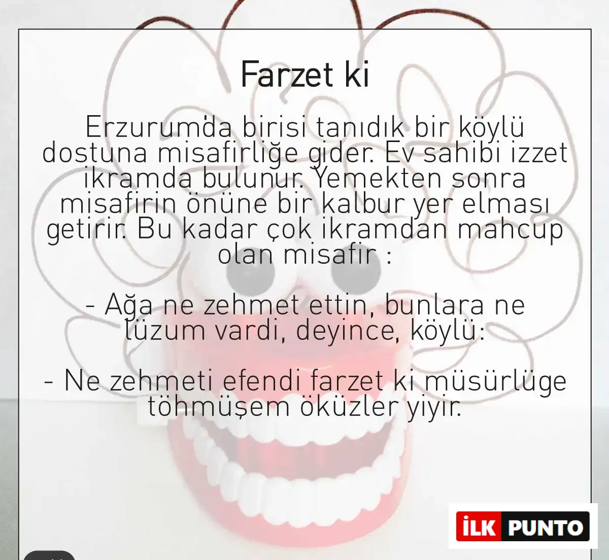 Farzet Ki Fıkrası Erzurum Erzurum fıkrası farzet ki