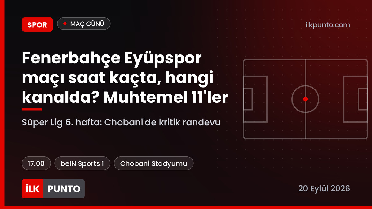 Fenerbahçe Eyüpspor maçı saat kaçta hangi kanalda muhtemel 11'ler haber görseli