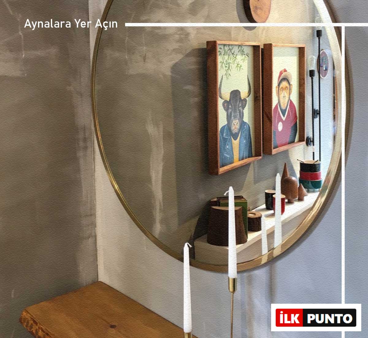Ayna kullanımıyla ferah ev