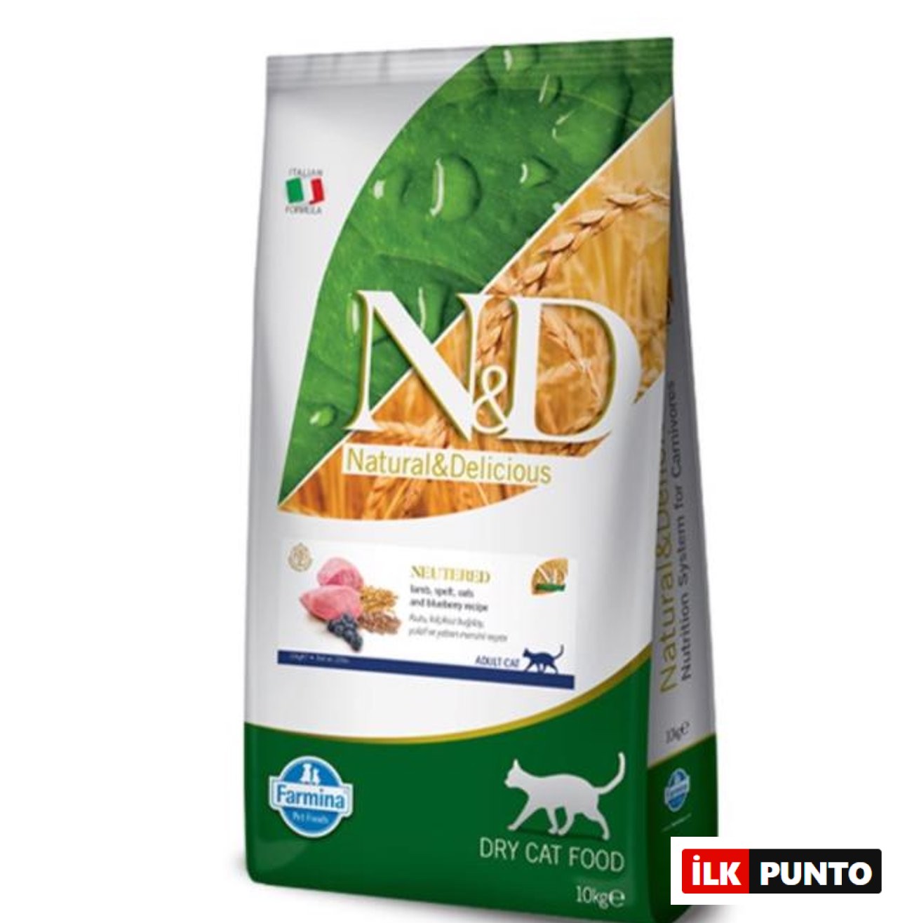 N&D Düşük Tahıllı Kuzu Etli ve Yaban Mersinli Kısırlaştırılmış Yetişkin Kedi Maması