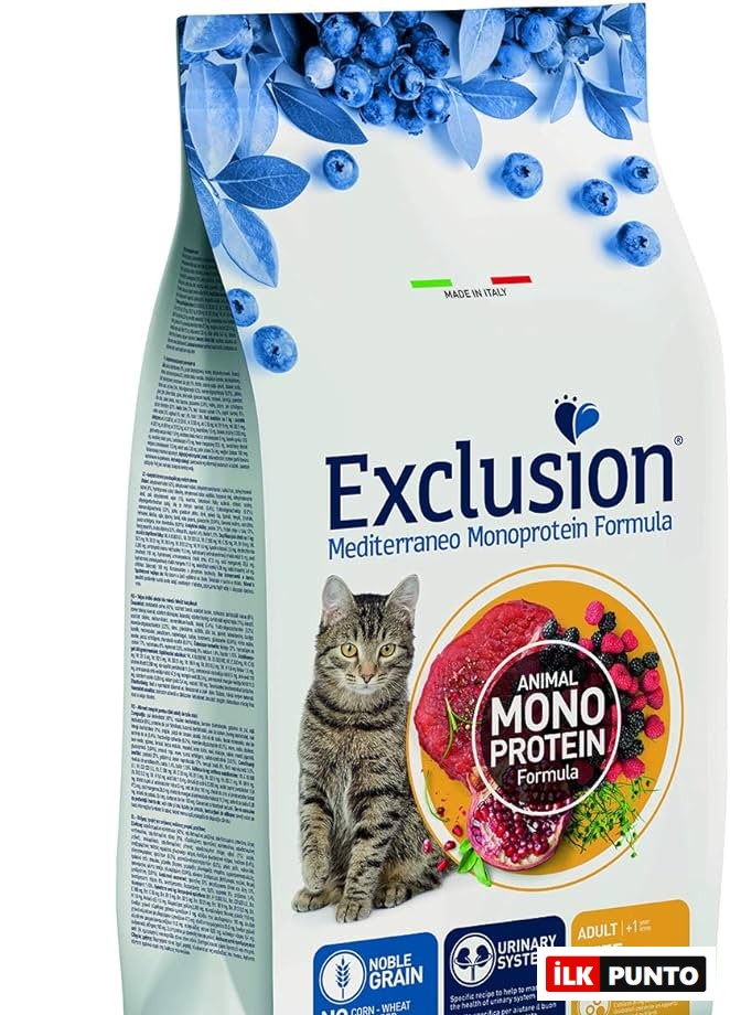 Exclusion Düşük Tahıllı Monoprotein Sığır Etli Narlı Kısırlaştırılmış Kedi Maması