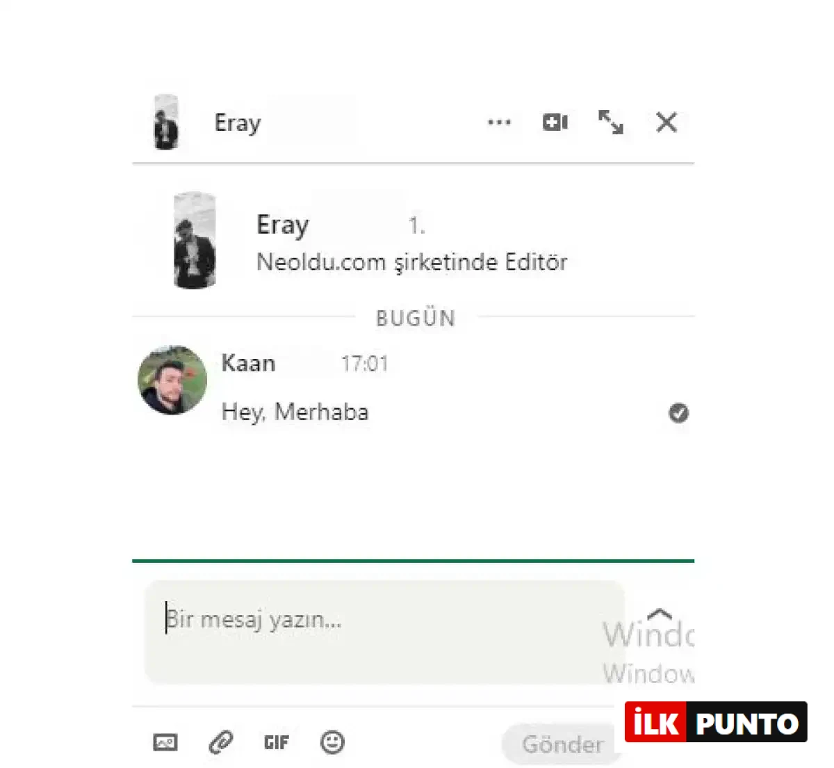 Linkedin Anlık Sohbet Servisi hakkında bilgi
