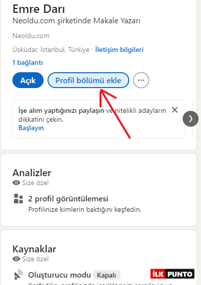 Linkedin Sertifika Nasıl Eklenir?