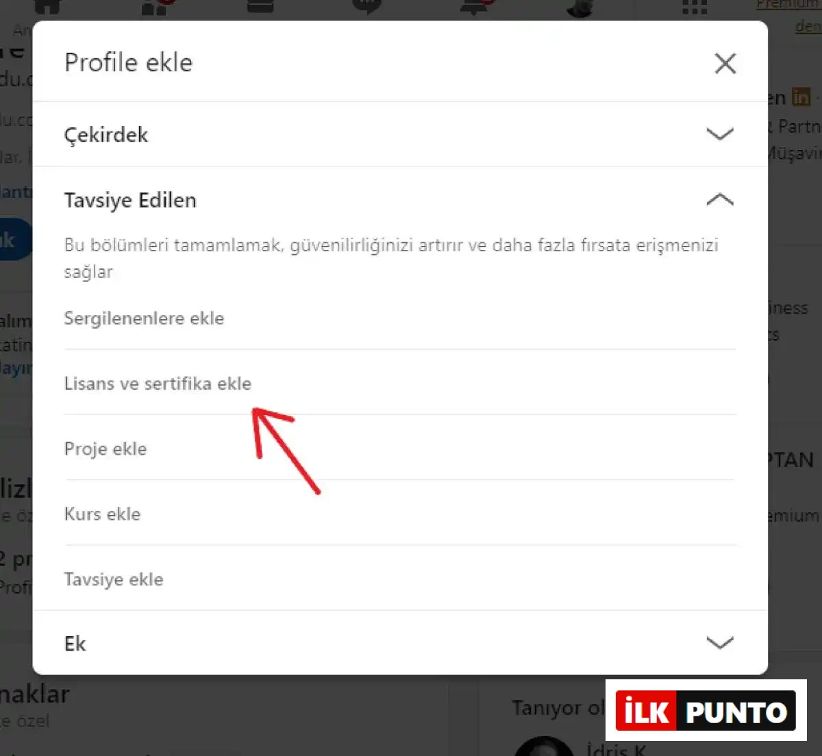 Linkedin Sertifika Nasıl Eklenir?