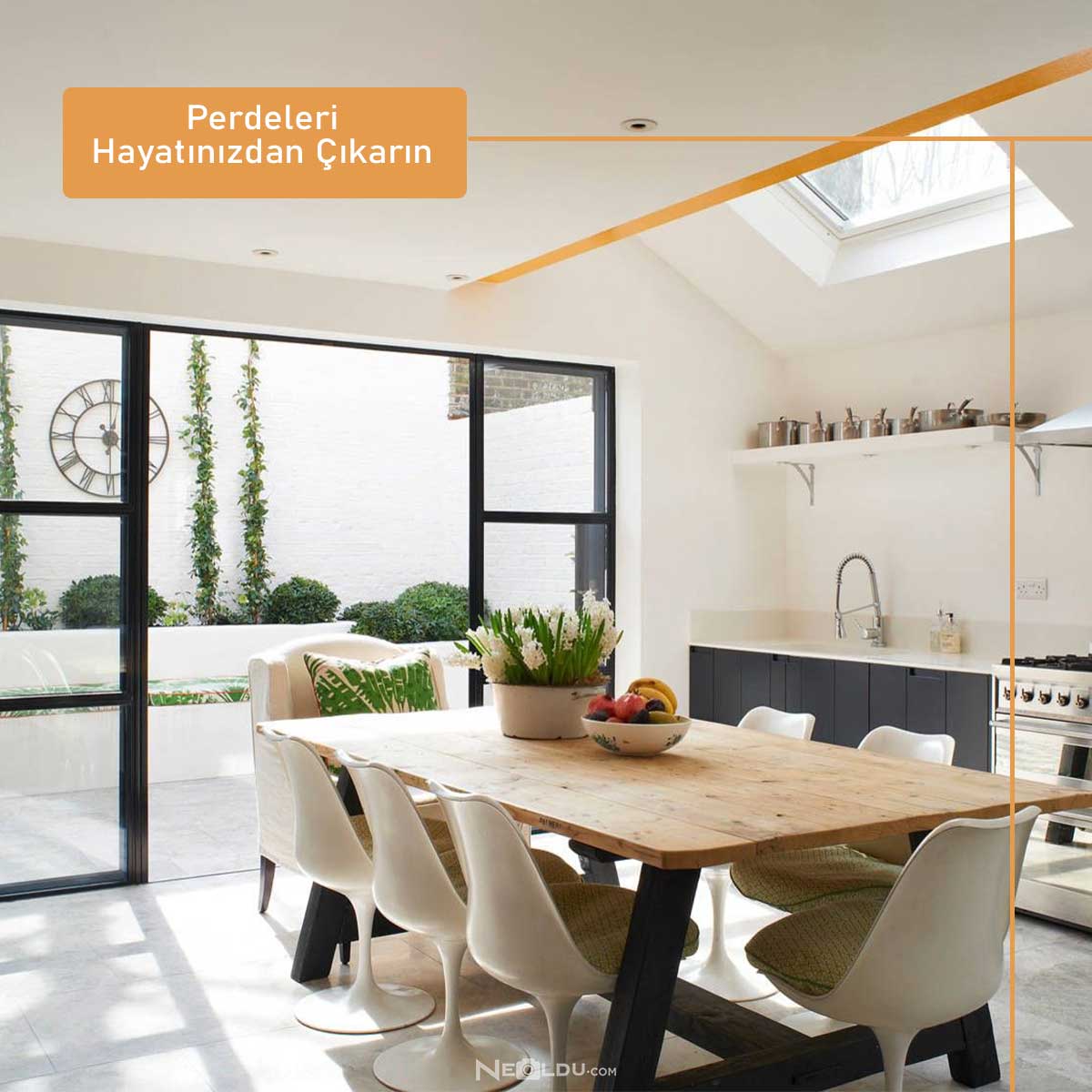 Perdeleri Hayatınızdan Çıkarın Perdesiz Pencereyle Minimalist Dekorasyon