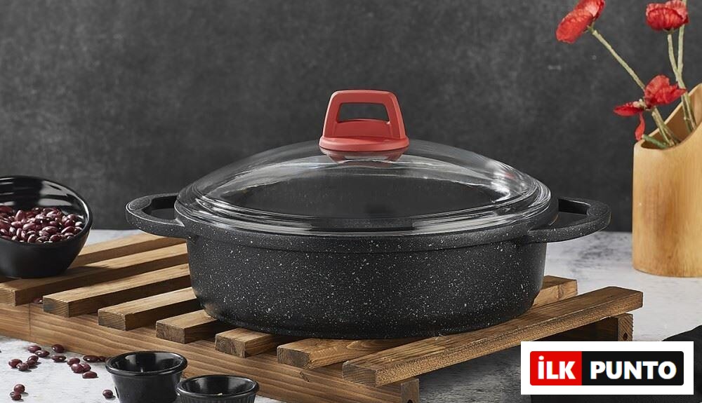 Gülsan Safran Granit Tencere Basık Pilav Tenceresi 28 CM